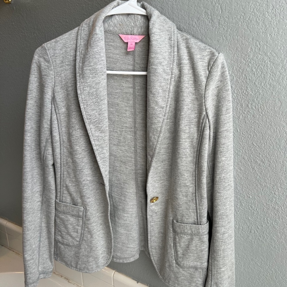 Lilly Pulitzer gray cardigan size xs